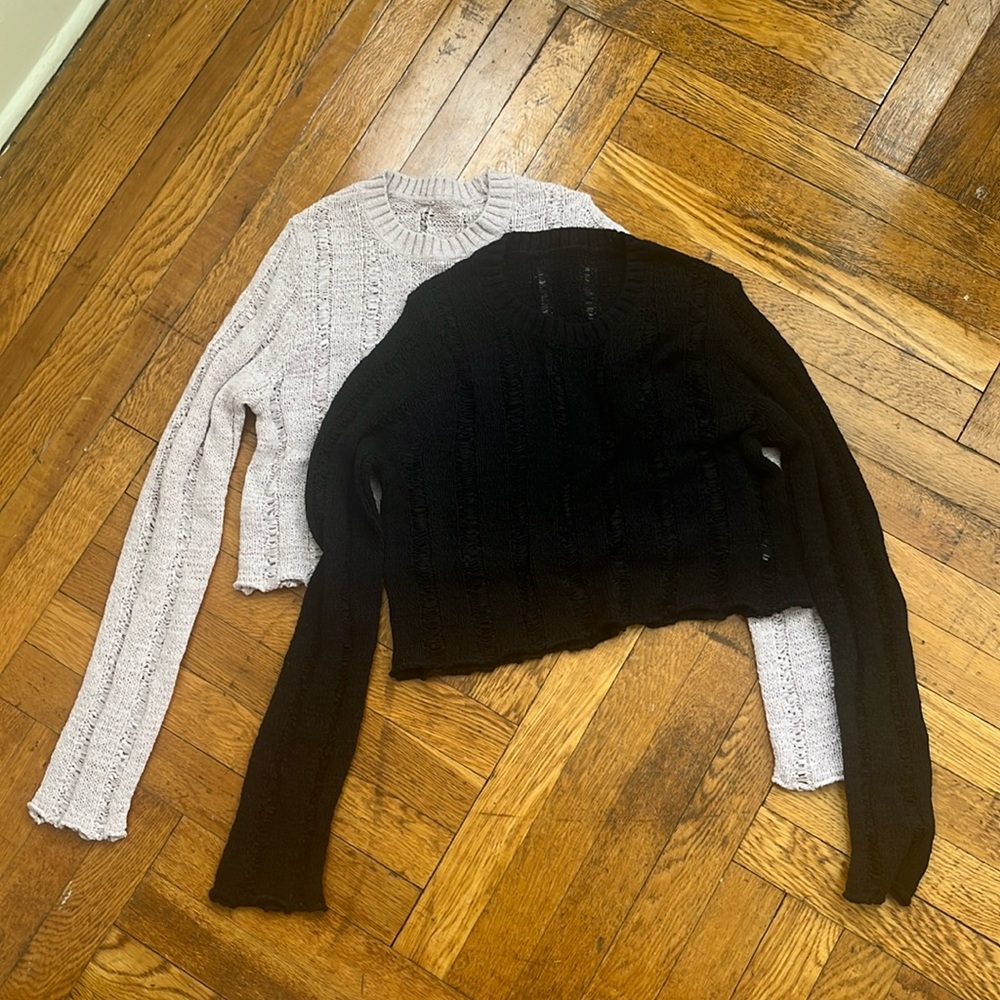 8seconds Flat Back Rib Crop Sweater